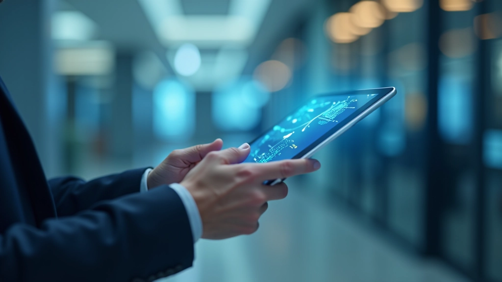 Bir kişi tablet cihazda e-Devlet uygulamasını kullanırken