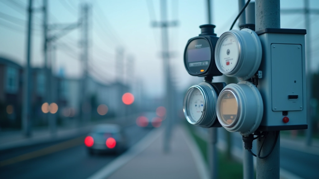 Akıllı elektrik sayacı ve sensör cihazları, kapalı kutudan görüntü, teknik detaylar belirgin